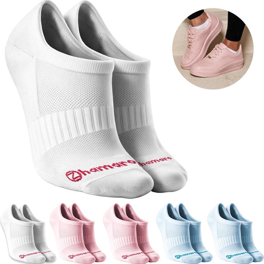 Kit 6 Pares Meias Zhamaro Sapatilha Cano Baixo Algodão Masculina Feminina Academia