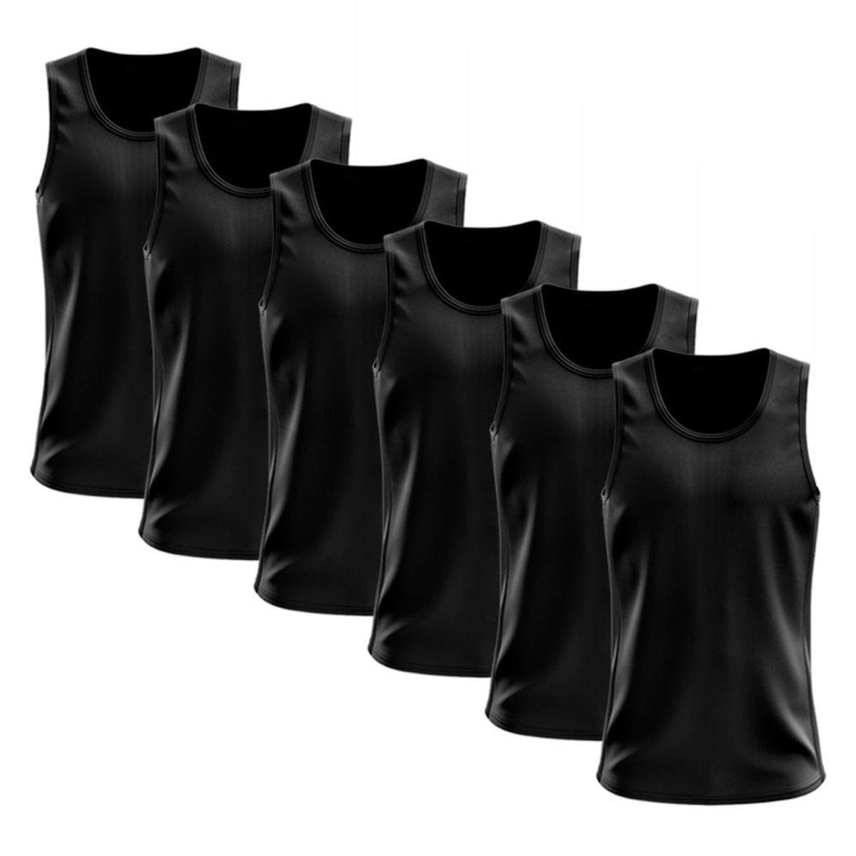 Kit 6 Regata Dry Lisa Básica Proteção Solar UV Térmica Camiseta Treino Academia Ciclismo Regatas Menor preço em Kit 6 Regata Dry Lisa Básica Proteção Solar UV Térmica Camiseta Treino Academia Ciclismo Regatas