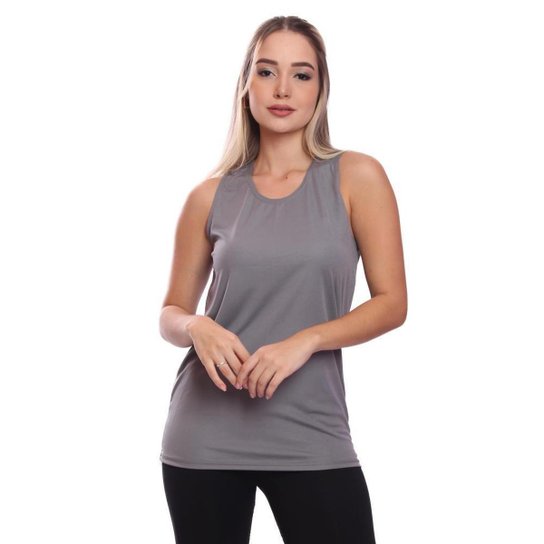 Kit 6 Regata Feminina Dry Lisa Básica Proteção Solar UV Treino Academia Ciclismo