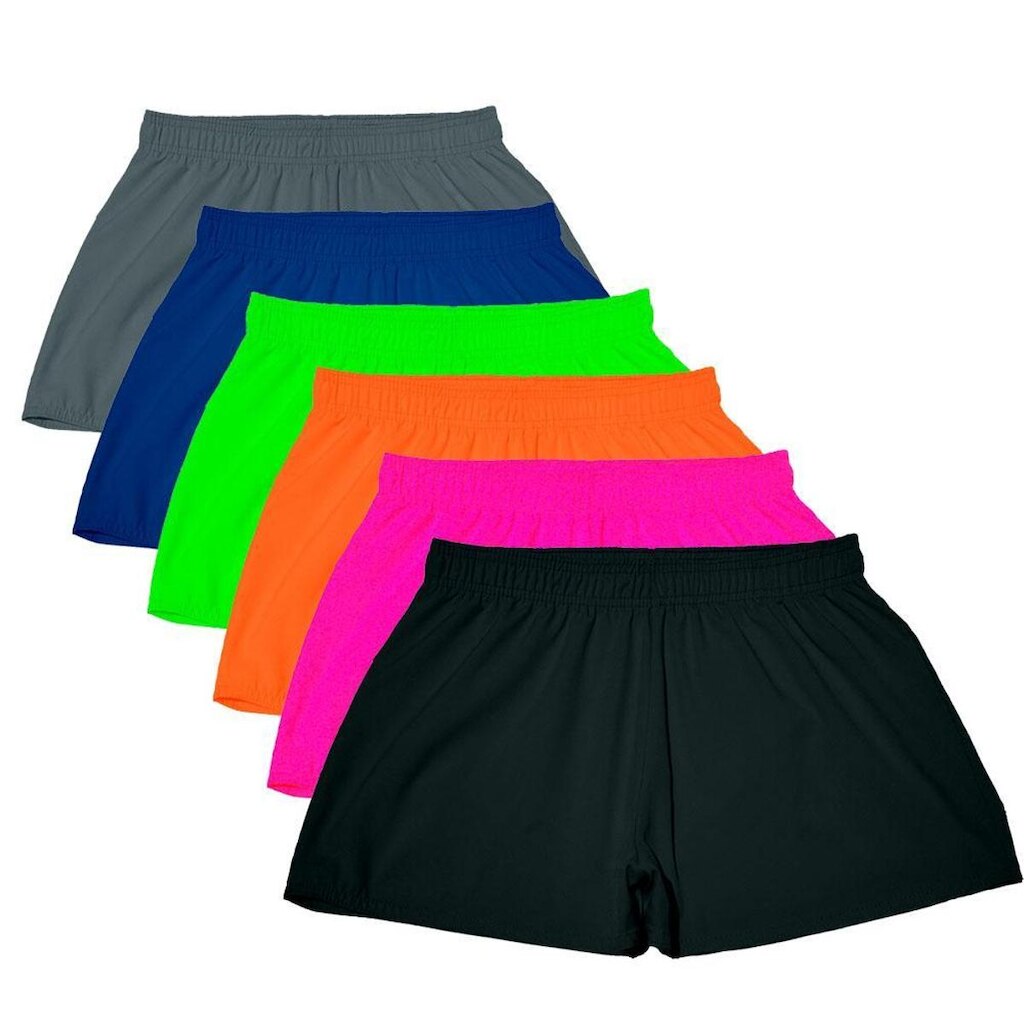 Kit 6 Shorts Feminino Esportivo Treino Academia