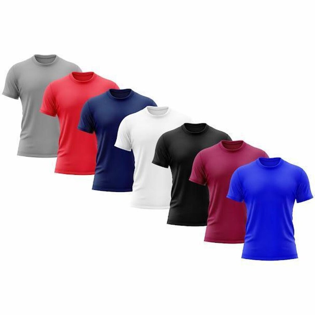 Kit 7 Camisetas Masculina Manga Curta Dry Proteção Uv