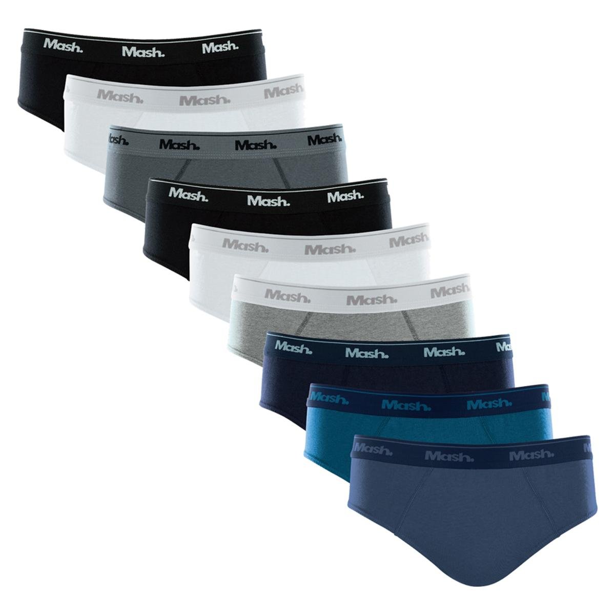 Kit 9 Cueca Mash Masculino - Chumbo e Azul é ruim? Kit 9 Cueca Mash Masculino - Chumbo e Azul é boa?