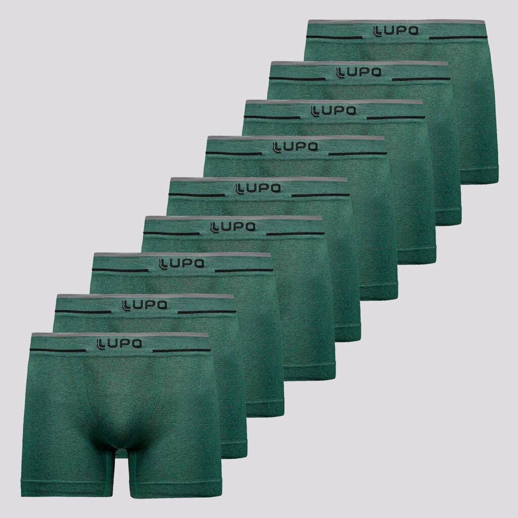 Kit 9 Cuecas Boxer Lupo Microfibra Sem Costura Ver