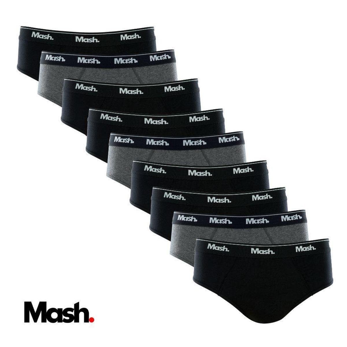 Kit 9 Cuecas Slip Em Algodão Mash Masculino Liso Básica Menor preço em Kit 9 Cuecas Slip Em Algodão Mash Masculino Liso Básica