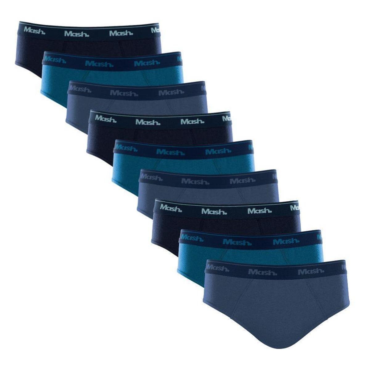 Kit 9 Cuecas Slip Em Algodão Mash Masculino Liso Básica Menor preço em Kit 9 Cuecas Slip Em Algodão Mash Masculino Liso Básica