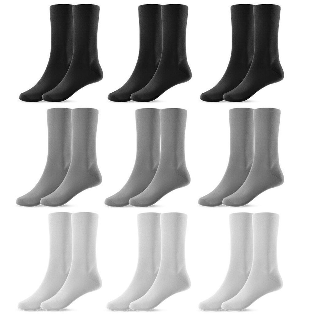 Kit 9 Pares de Meias Masculina Cano Alto 37/44