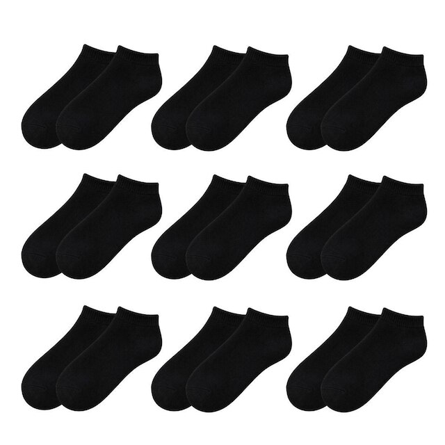 Kit 9 Pares de Meias Soquete Cano Curto Baixo Unissex Masculina Feminina Básica Academia Tênis