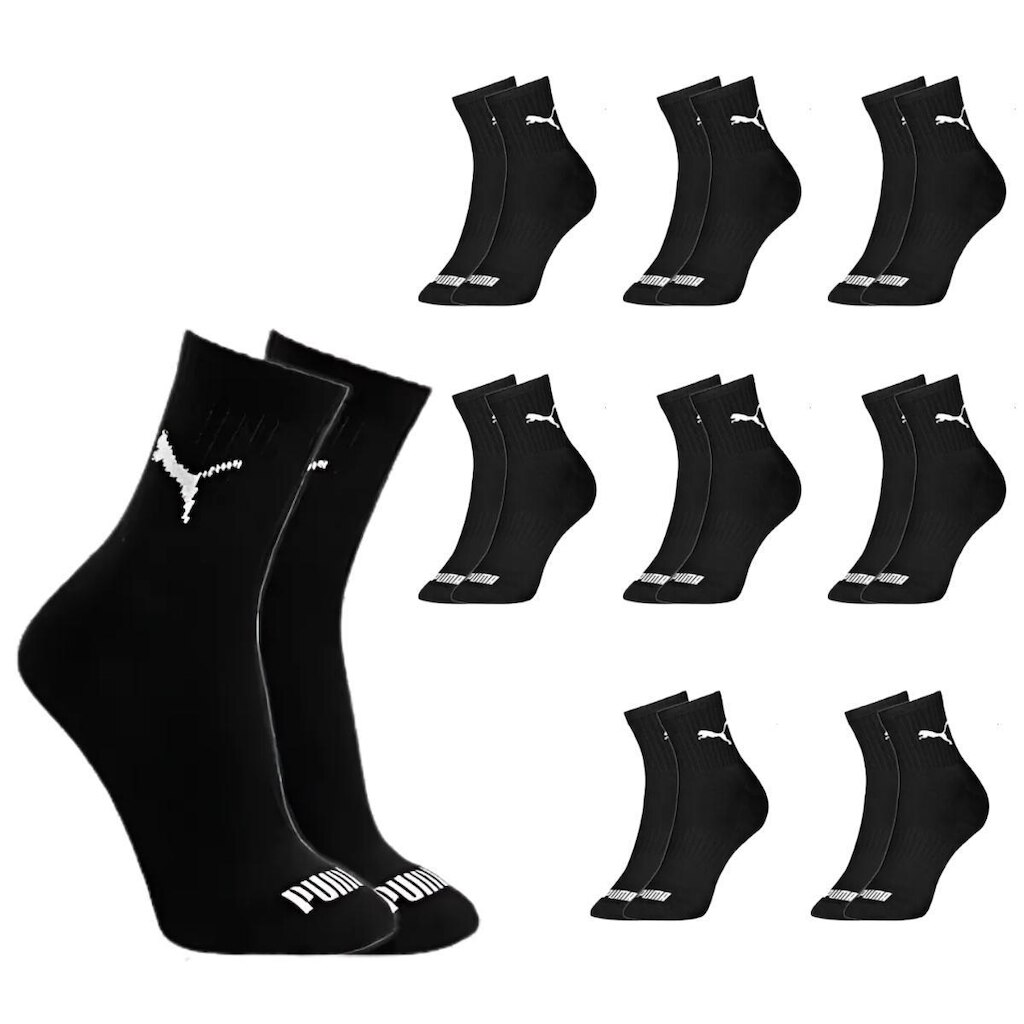 Kit 9 Pares Meias Puma Cano Médio Adulto Algodão Original