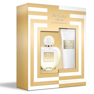 Kit Antonio Banderas Her Golden Secret Eau de Toilette feminino 80ml + Hidratante Corporal 75ml