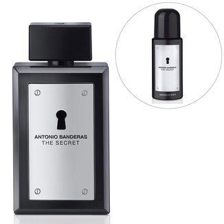 Kit Antonio Banderas Perfume Masculino The Secret EDT 100ml + Desodorante The Secret 150ml