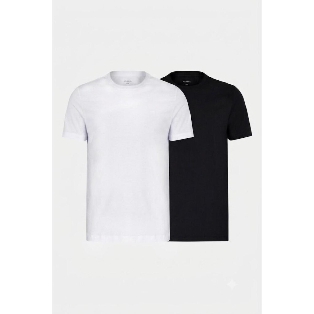 Kit Aramis 2 Camisetas Comfort+ Preto e New Basic Branco