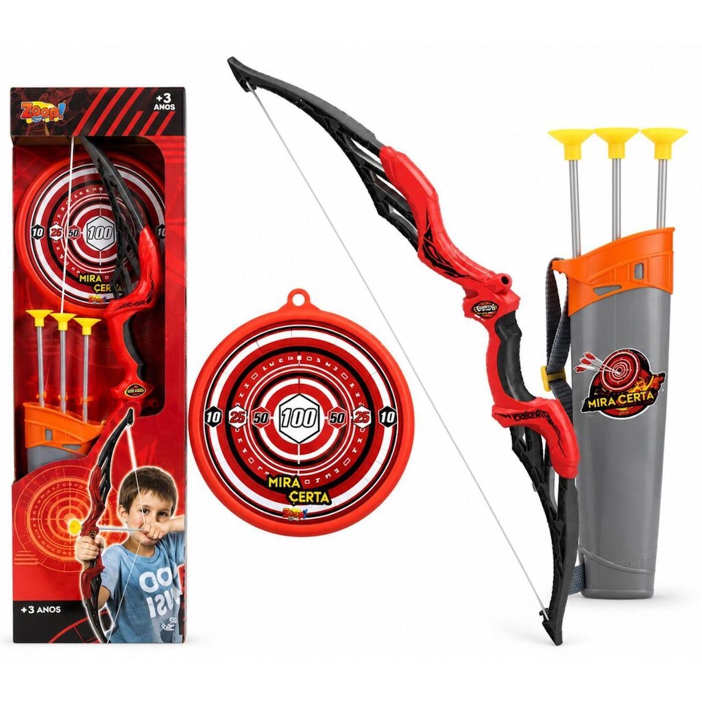 Kit Arco e Flecha Infantil Com Mira Zoop Toys