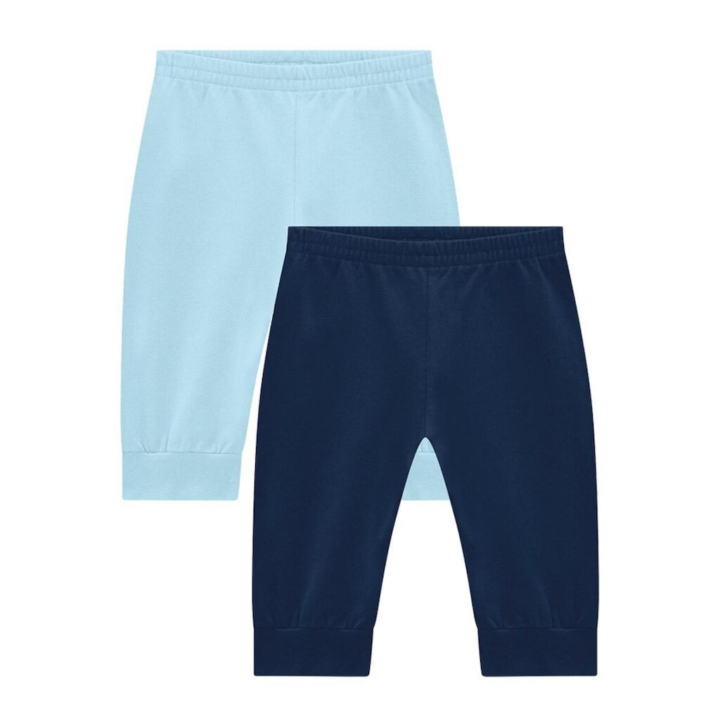Kit Bebê Menino 2 Calças Azul Escuro/Claro Brandili