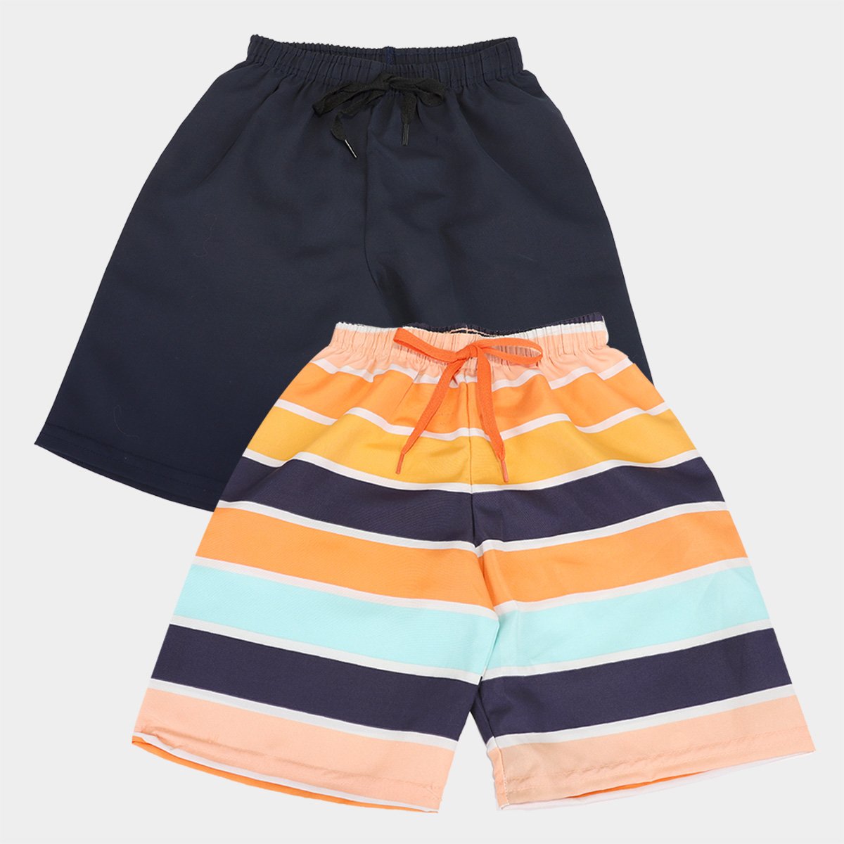 Kit Bermudas Candy Kids Masculino 2 Peças - Laranja Menor preço em Kit Bermudas Candy Kids Masculino 2 Peças - Laranja