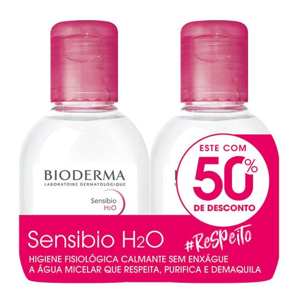 Kit Bioderma H2O Sensibio - Água Micelar Demaquilante 2x Kit