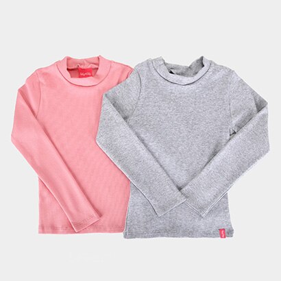 Kit Blusa Infantil Kely & Kety Manga Longa Menina - 2 Peças - Feminino