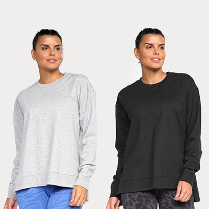 Kit Blusa Moletom Gonew Oversized Feminina - 2 Peças - Feminino