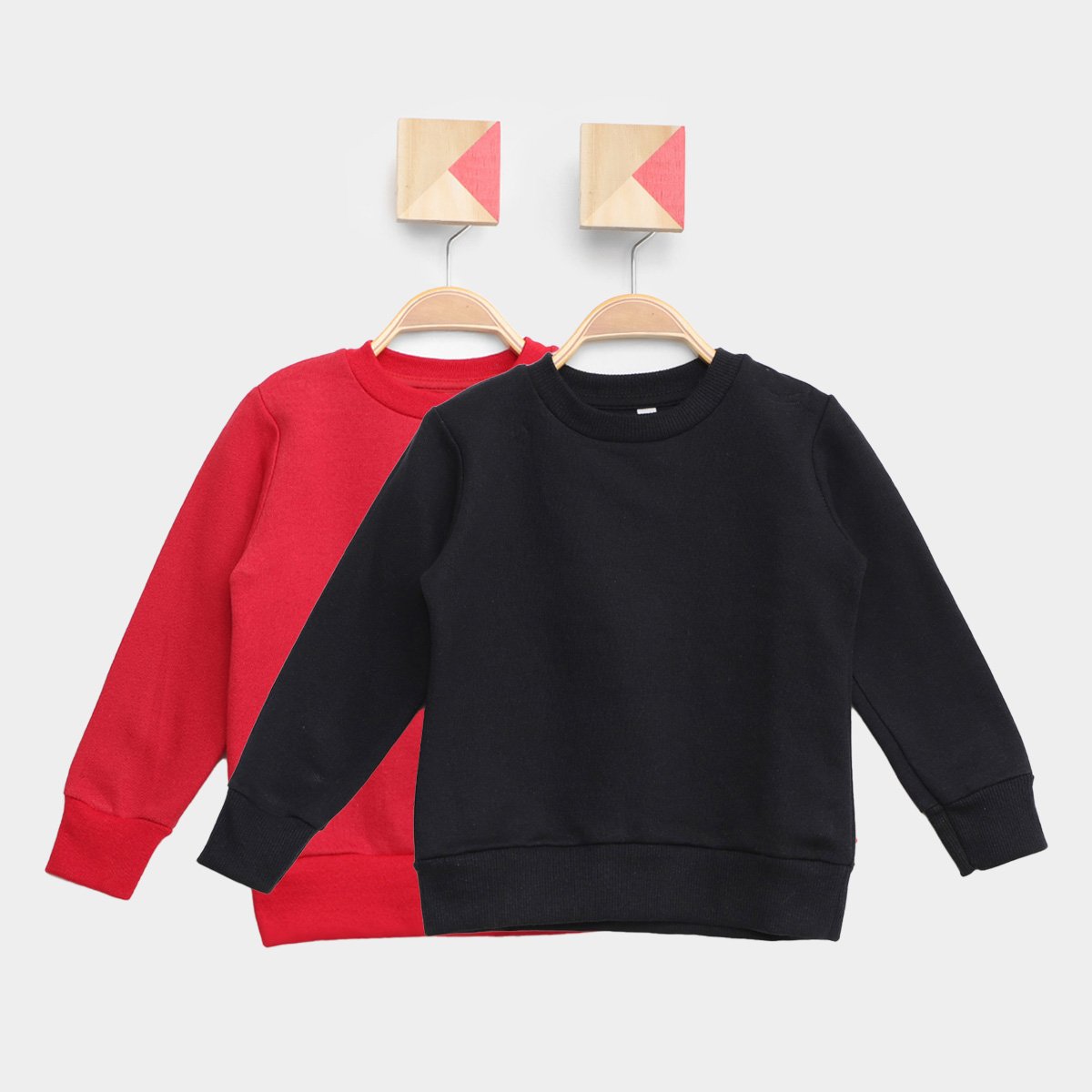 Kit Blusa Moletom Infantil Candy Kids Básico Menino 2 Peças - Preto+Bordô Menor preço em Kit Blusa Moletom Infantil Candy Kids Básico Menino 2 Peças - Preto+Bordô