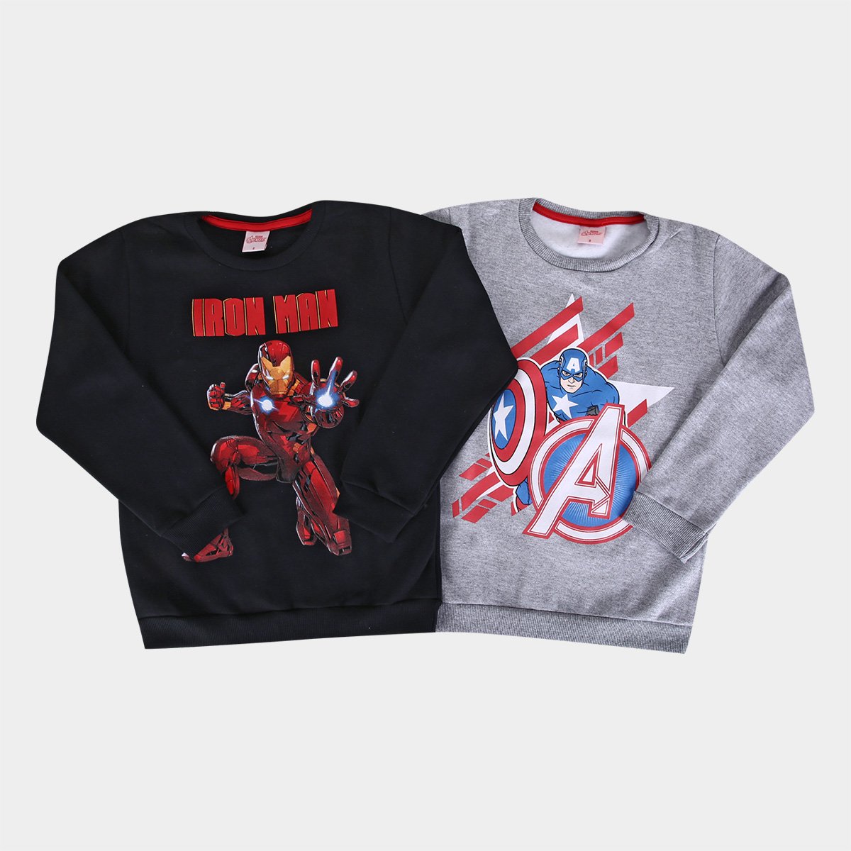 Kit Blusa Moletom Infantil Marvel Manga Longa Avengers Menino - 2 Peças Menor preço em Kit Blusa Moletom Infantil Marvel Manga Longa Avengers Menino - 2 Peças