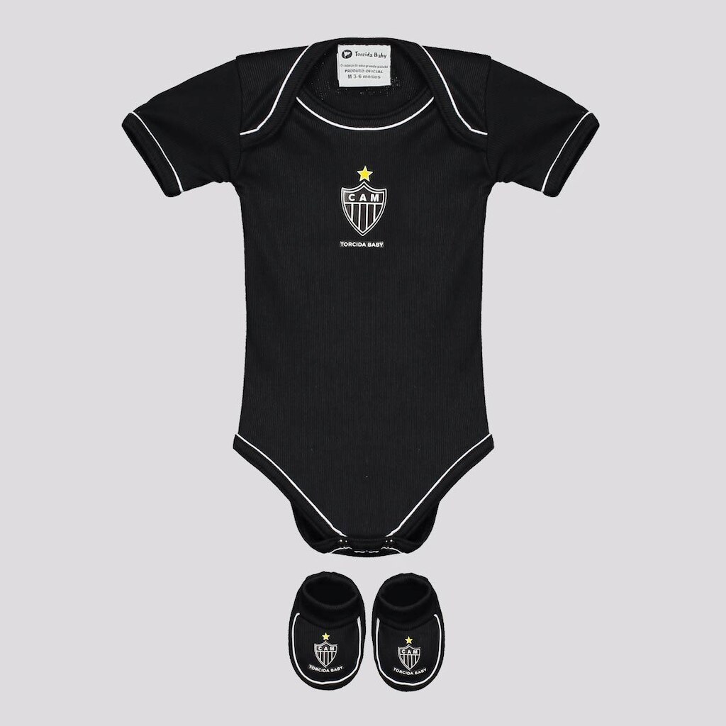 Kit Body Atlético Mineiro Preto