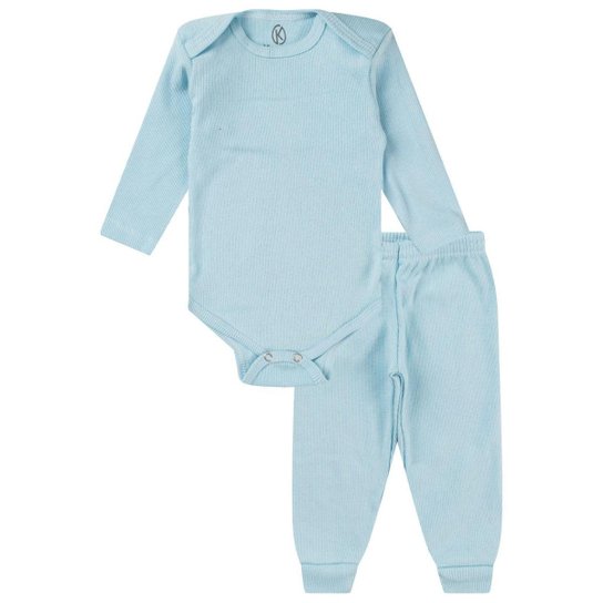 Kit Body Bebê Canelado 2 Peças Feminino