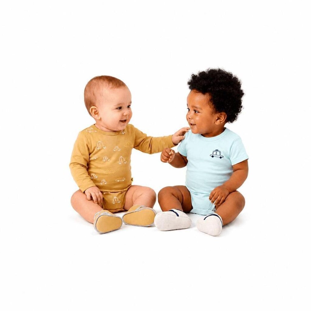 Kit Body Bebê Menino Carros Azul Ceu e Pacoca Alphabeto