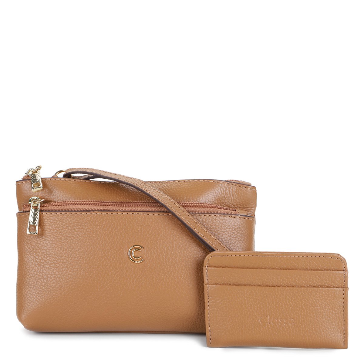 Kit Bolsa Couro Classe Minibag + Carteira Porta Cartão - Marrom é ruim? Kit Bolsa Couro Classe Minibag + Carteira Porta Cartão - Marrom é boa?