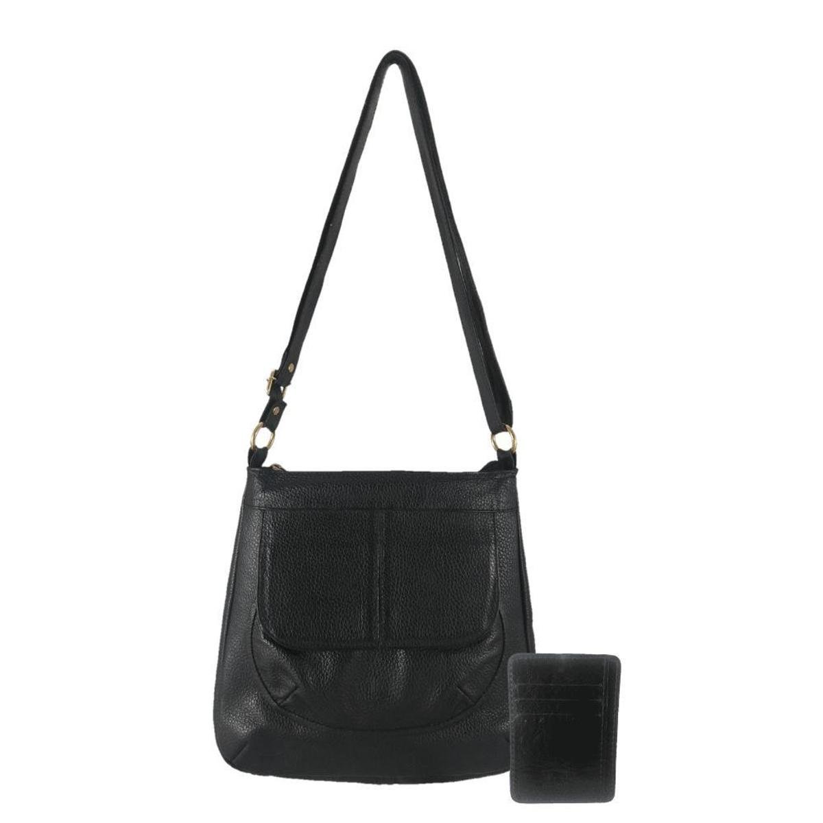 Kit Bolsa e Porta Cartões TopGrife Couro Legítimo Menor preço em Kit Bolsa e Porta Cartões TopGrife Couro Legítimo