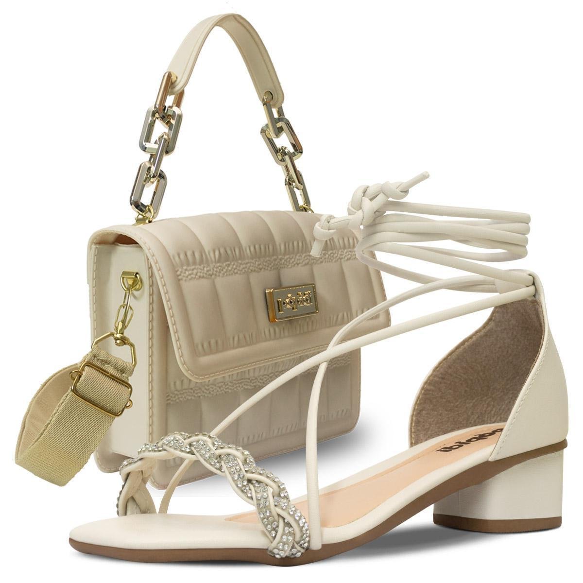 Kit Bolsa E Sandalia Saltinho Juvenil Menina Festa K25 Zattini