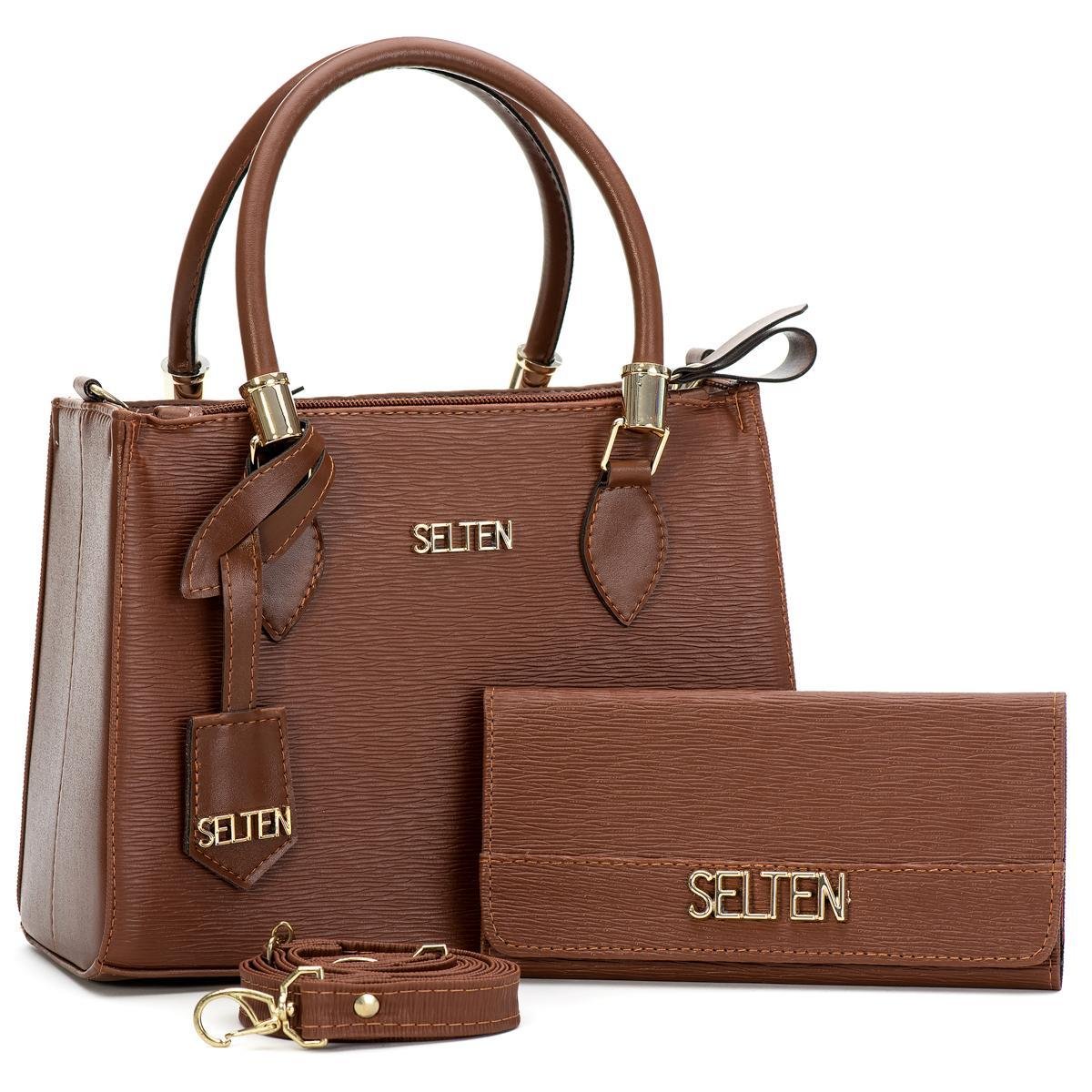 Kit Bolsa Selten Tote Lorena + Carteira Feminina - Marrom é ruim? Kit Bolsa Selten Tote Lorena + Carteira Feminina - Marrom é boa?