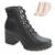 Kit Bota Coturno Dakota e Meia Feminina - Preto