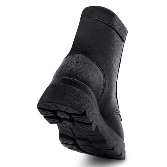 Kit Bota Coturno Feminina Tratorada Com Bolsa Preta MzKid