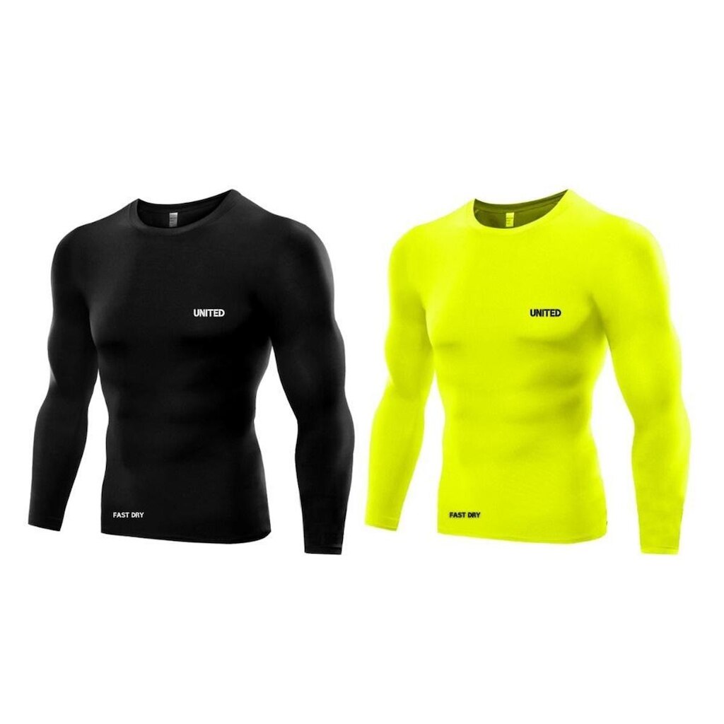 KIT C/ 2 CAMISAS DE COMPRESSÃO UNITED PRO PROTEÇÃO FPU 50 + MANGA LONGA - P