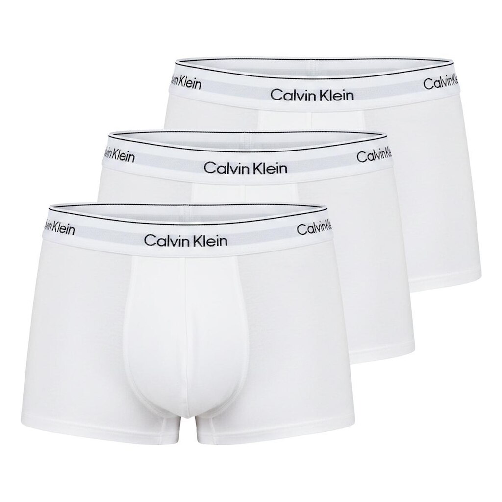 Kit c/ 3 Cuecas Calvin Klein Low Rise Trunk Icon Cotton Strech NB4389