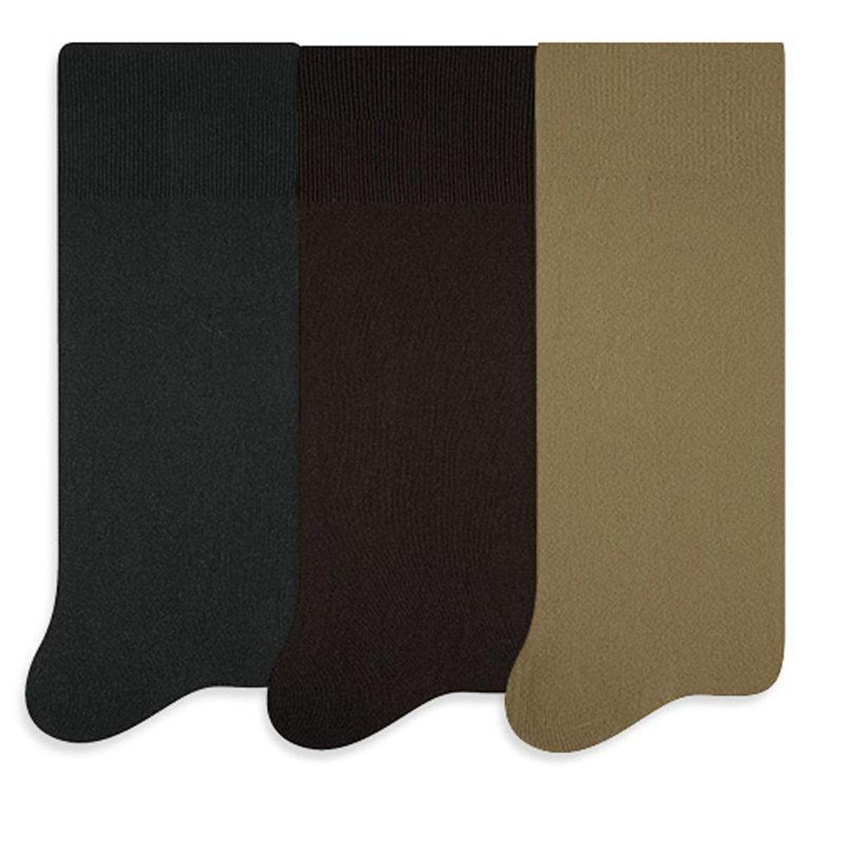 Kit C/ 3 Meias Social Clássica Selene - 3033 - Caqui+Preto Menor preço em Kit C/ 3 Meias Social Clássica Selene - 3033 - Caqui+Preto