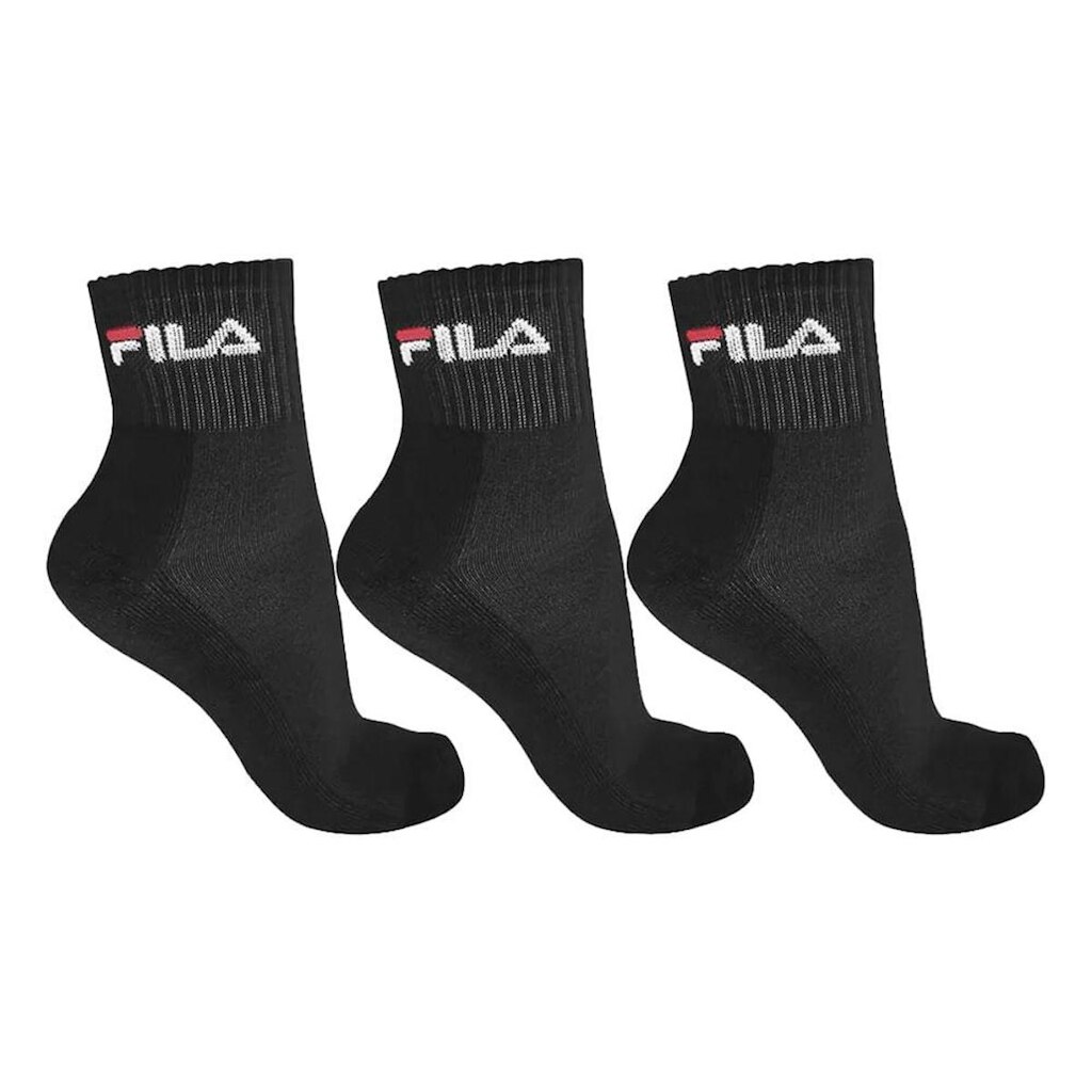 Kit c/ 3 Meias Unissex Fila Tripack Cano Médio Preto