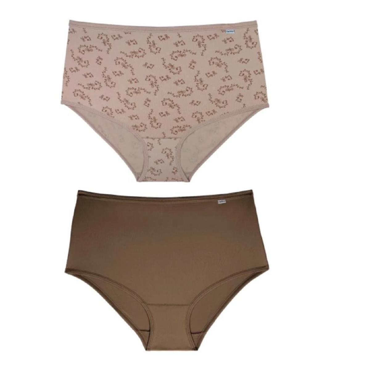 Kit c/2 Calcinhas Lateral Larga Microfibra Del Rio ref.50027 - Marrom Claro Menor preço em Kit c/2 Calcinhas Lateral Larga Microfibra Del Rio ref.50027 - Marrom Claro