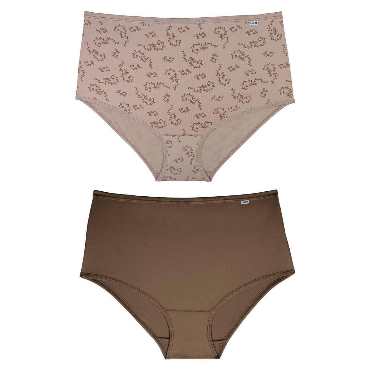 Kit c/2 Calcinhas Lateral Larga Microfibra Del Rio ref.50027 - Marrom Menor preço em Kit c/2 Calcinhas Lateral Larga Microfibra Del Rio ref.50027 - Marrom