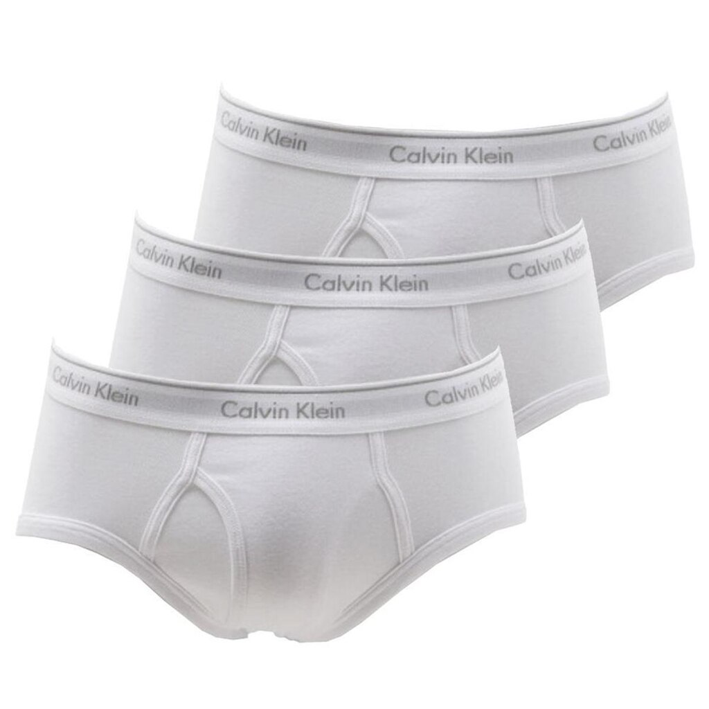 Kit c/3 Cuecas Calvin Klein Brief Cotton Rib Branca NB3999