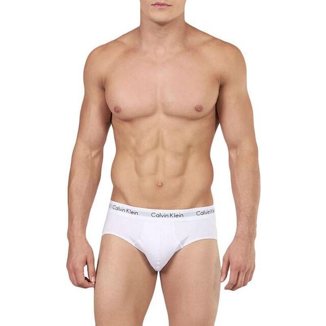 Kit C/3 Cuecas Calvin Klein Underwear Brief Brancas - U2661
