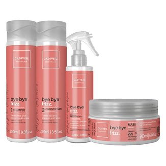 Kit Cadiveu Essentials Bye Bye Frizz - Shampoo e Condicionador e Máscara e Leave-in