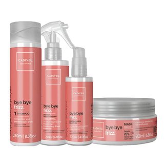 Kit Cadiveu Essentials Bye Bye Frizz - Shampoo e Máscara e 2 Leave-in