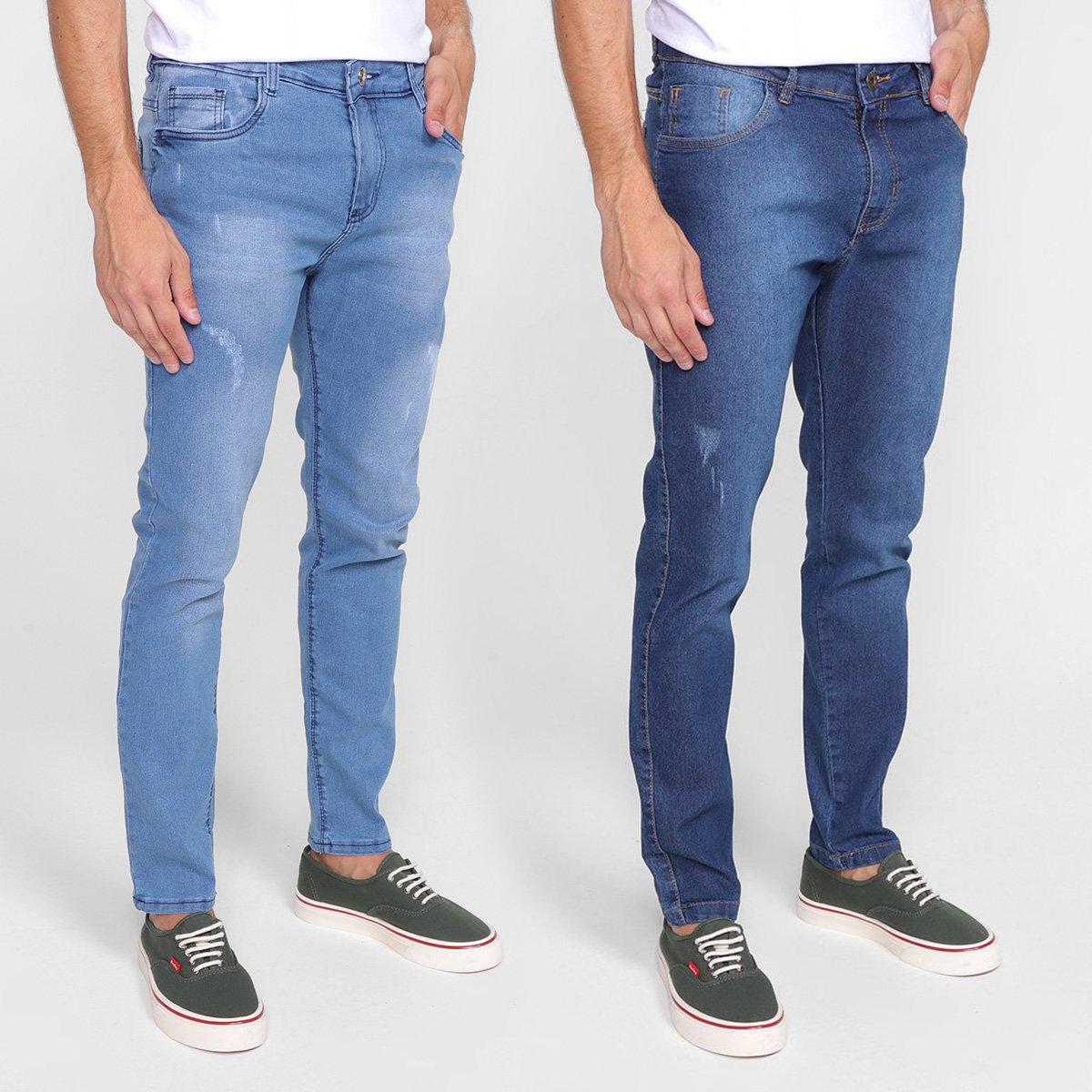 Kit Calça Jeans Skinny Evidence 2 Peças Masculino - Azul Menor preço em Kit Calça Jeans Skinny Evidence 2 Peças Masculino - Azul