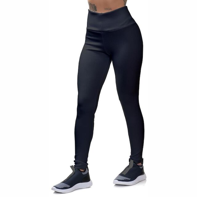 Kit Calça Legging Feminina Camisa Regata Cós Alto Proteção UV50