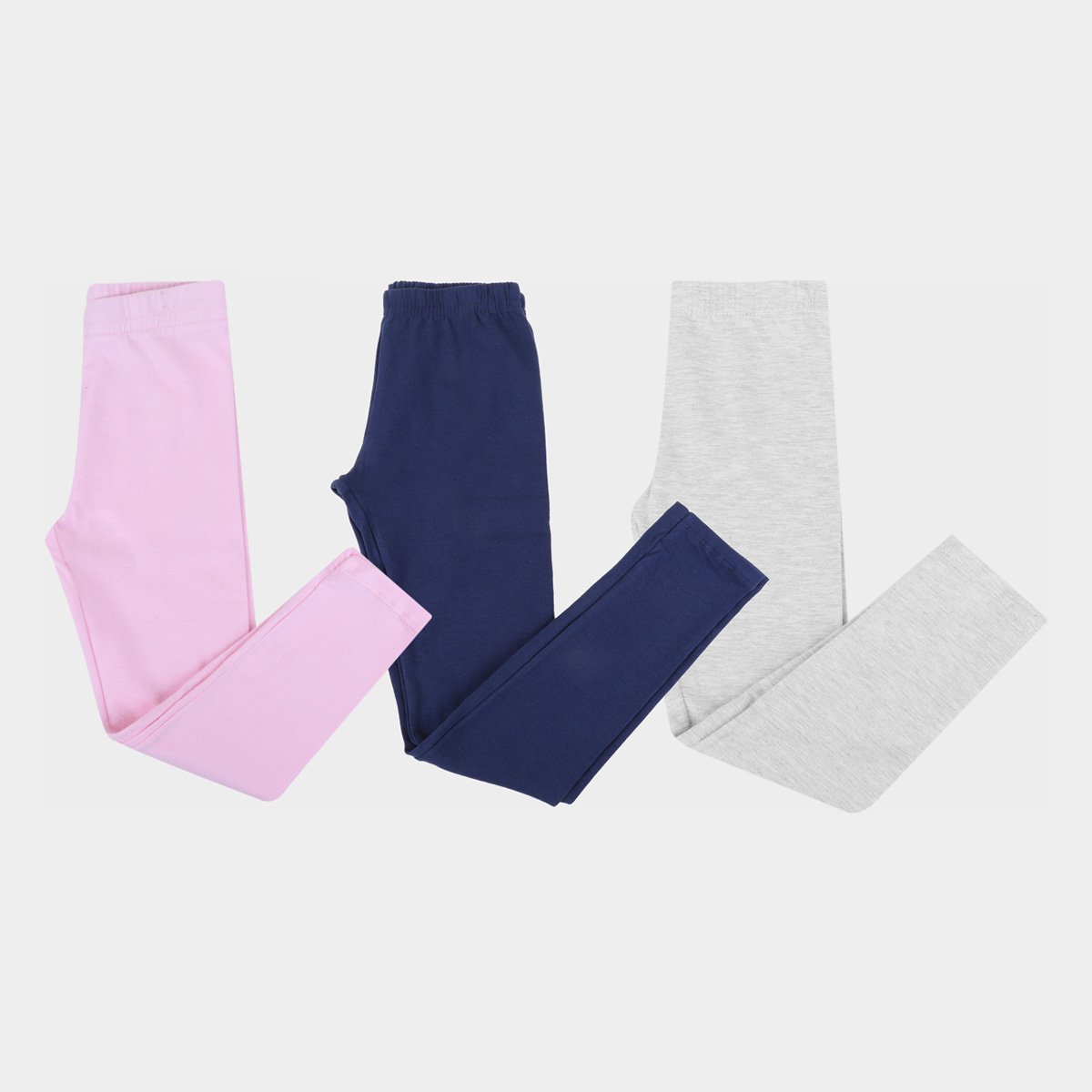 Kit Calça Legging Infantil Brandili Menina 3 Peças - Cinza+Rosa é ruim? Kit Calça Legging Infantil Brandili Menina 3 Peças - Cinza+Rosa é boa?