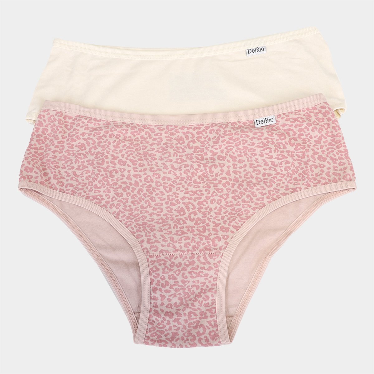 Kit Calcinha Alta DelRio Cotton 2 Peças - Rosa Menor preço em Kit Calcinha Alta DelRio Cotton 2 Peças - Rosa