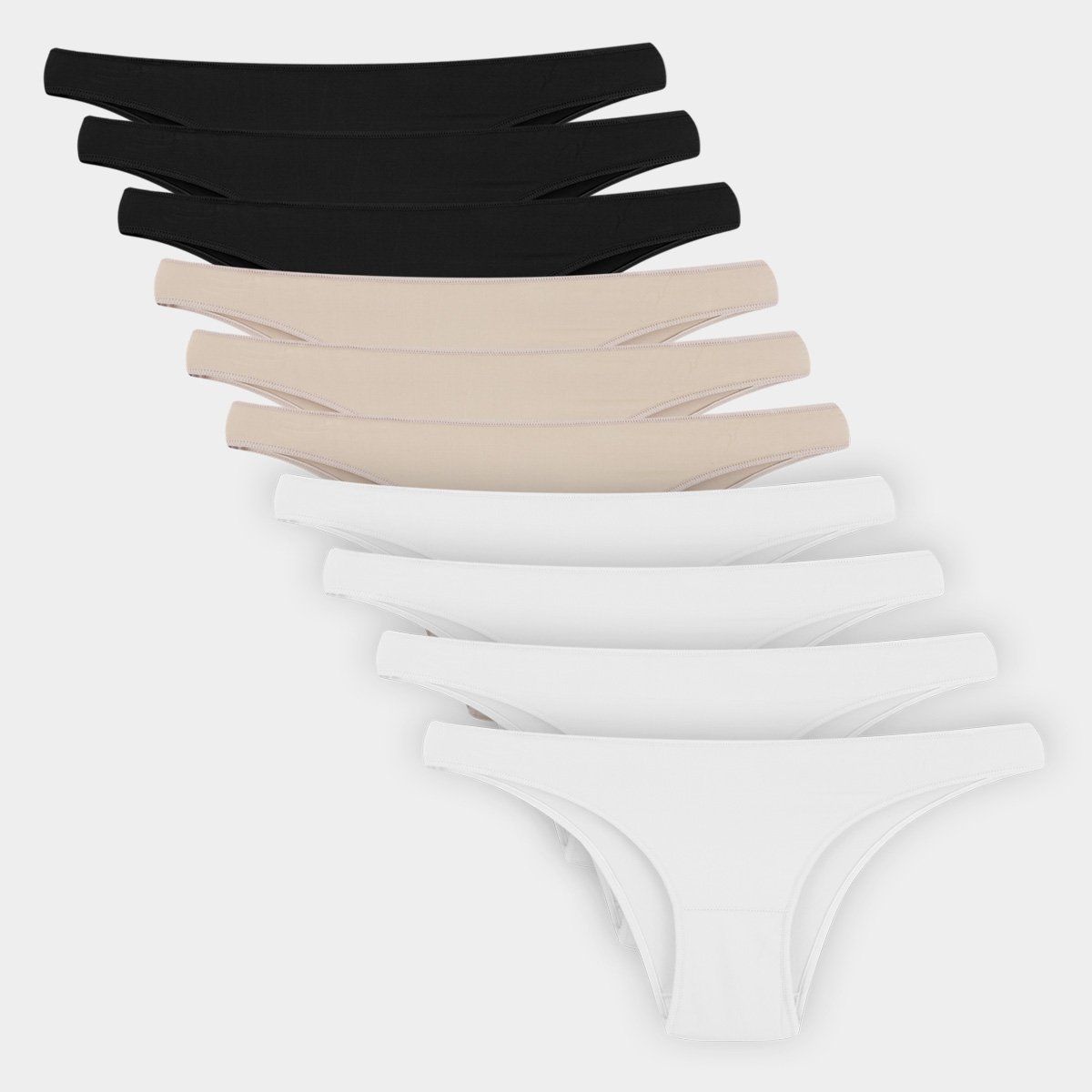 Kit Calcinha Bonjour Biquini 10 Peças - Branco+Preto Menor preço em Kit Calcinha Bonjour Biquini 10 Peças - Branco+Preto