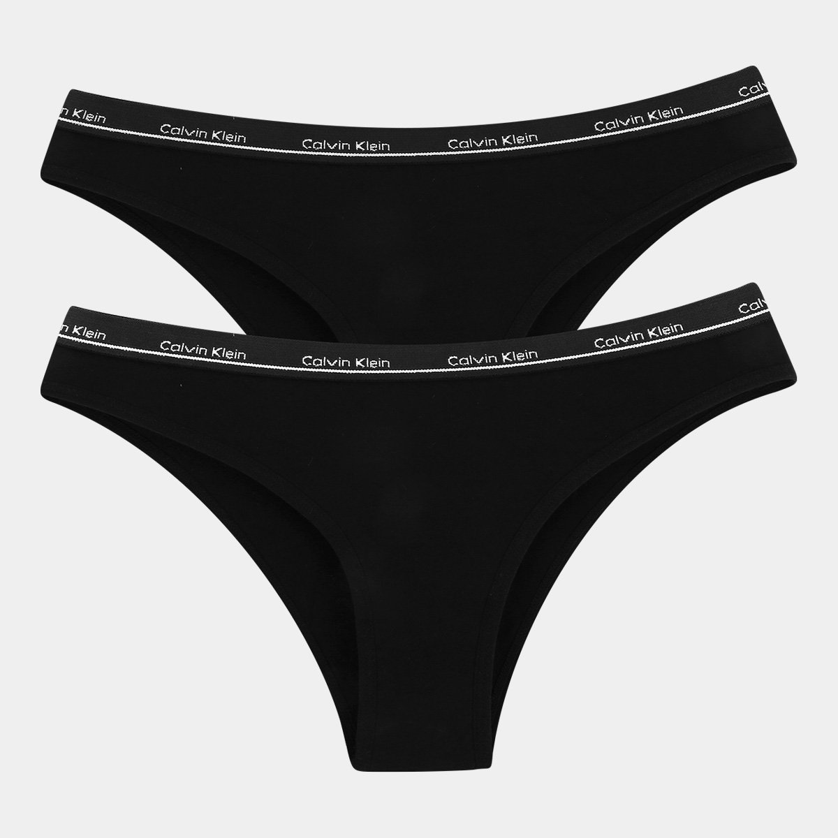 Kit Calcinha Calvin Klein Tanga 2 Peças - Preto Menor preço em Kit Calcinha Calvin Klein Tanga 2 Peças - Preto