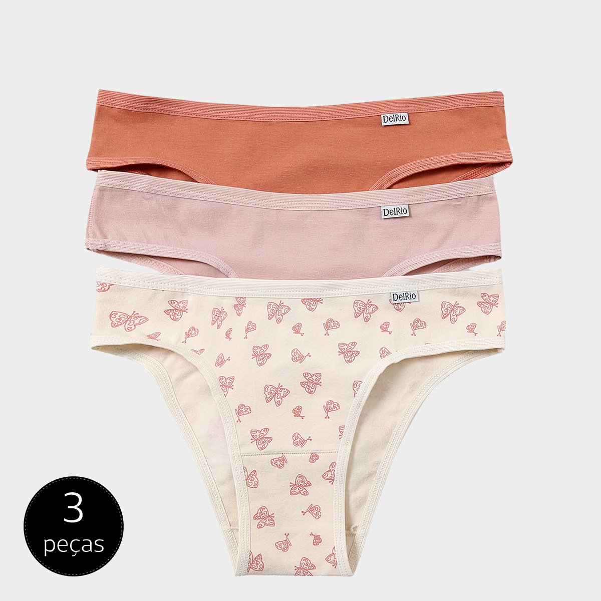 Kit Calcinha Del Rio c/ 3 Peças - Bege é ruim? Kit Calcinha Del Rio c/ 3 Peças - Bege é boa?