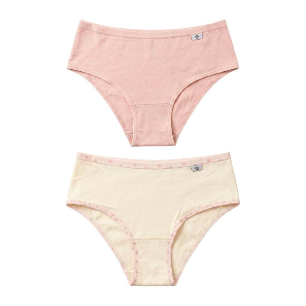 Kit Calcinha Del Rio Feminina 2 Peças Cotton Algodão Cós Largo
